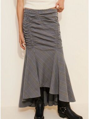 Maeve Sexy Ruched Mermaid Midi Skirt